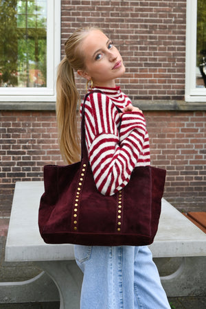 Studs bag - bordeaux