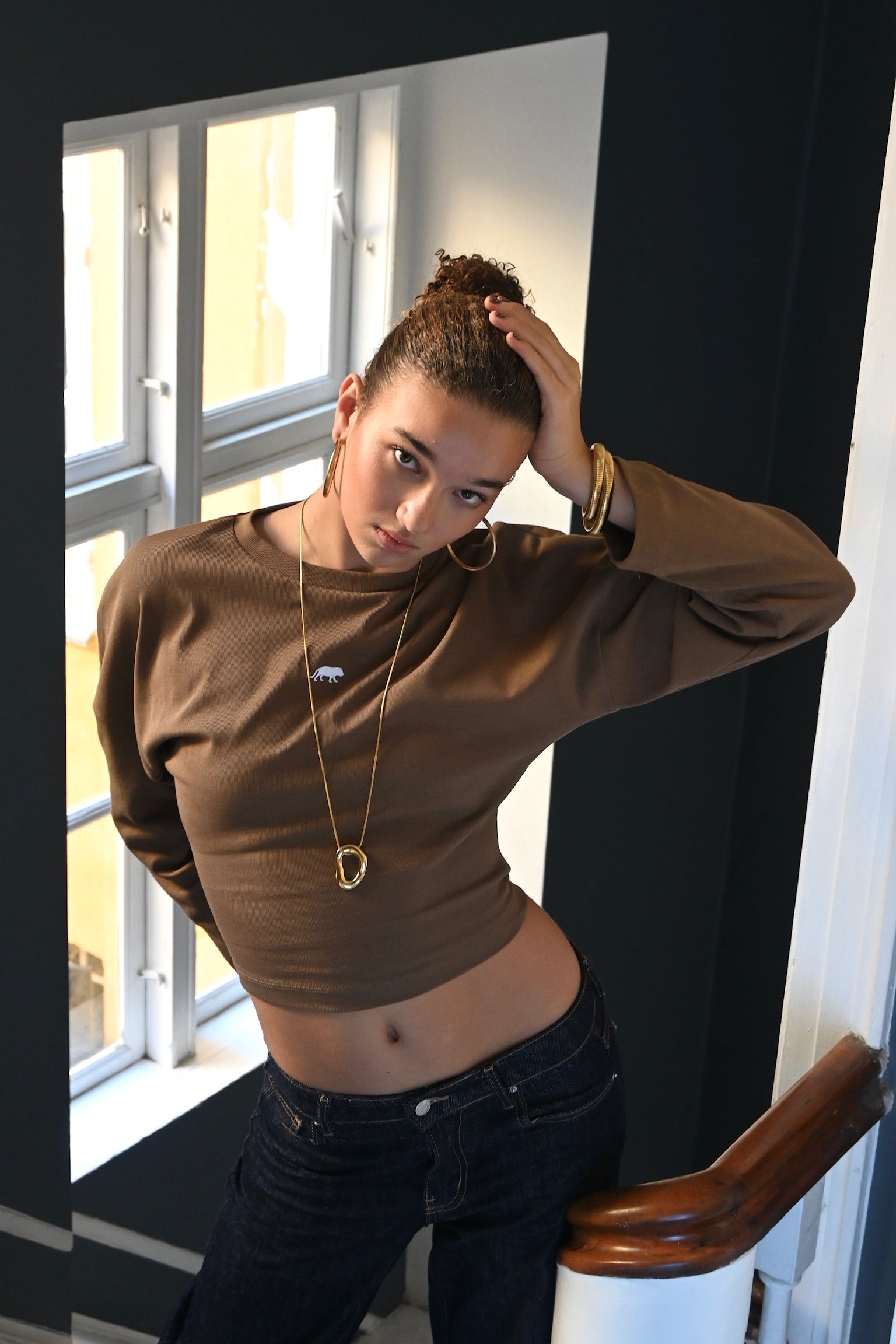 Snatched Tiger tee - navy