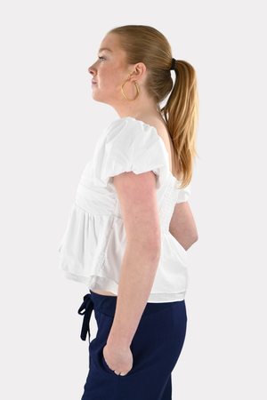 Blush-Bluse – weiß