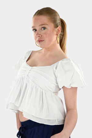 Blush-Bluse – weiß