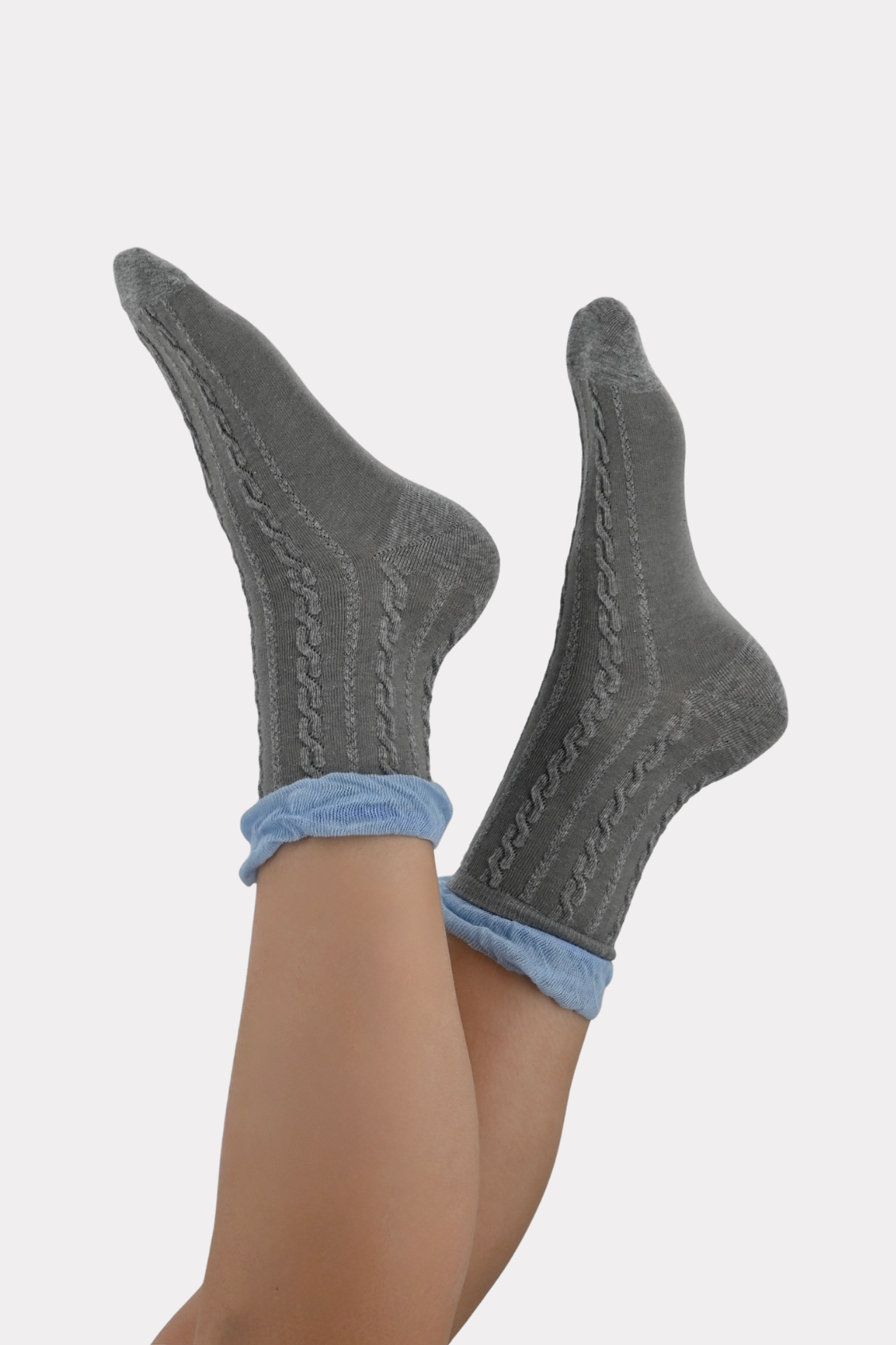 Noa knitted socks - grijs