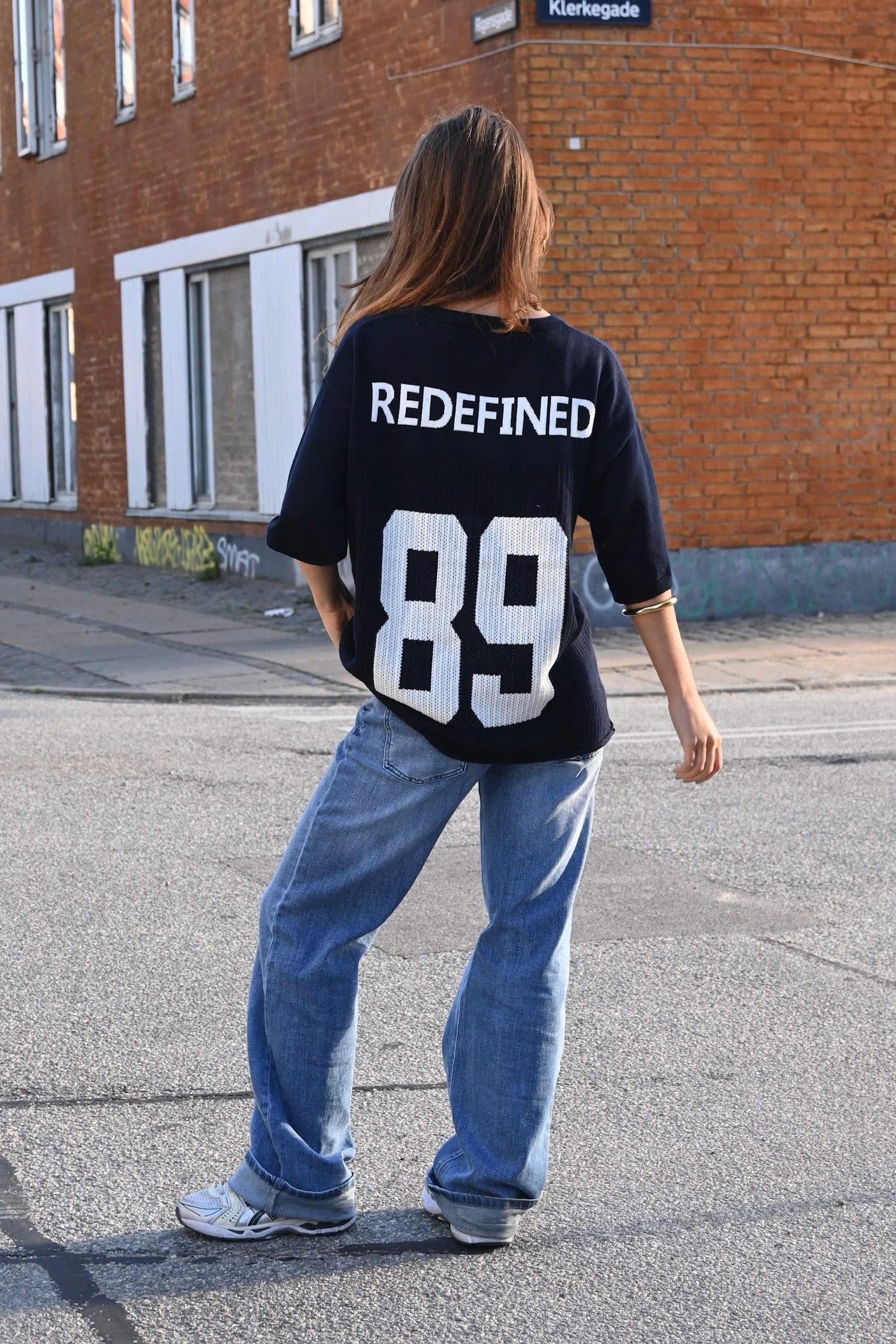 Knitted jersey tee navy fashiontiger 8