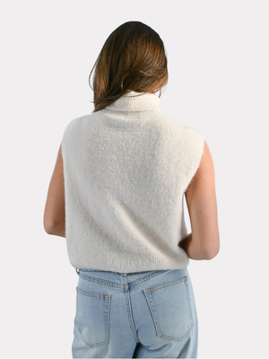 Cozy high knit - creme