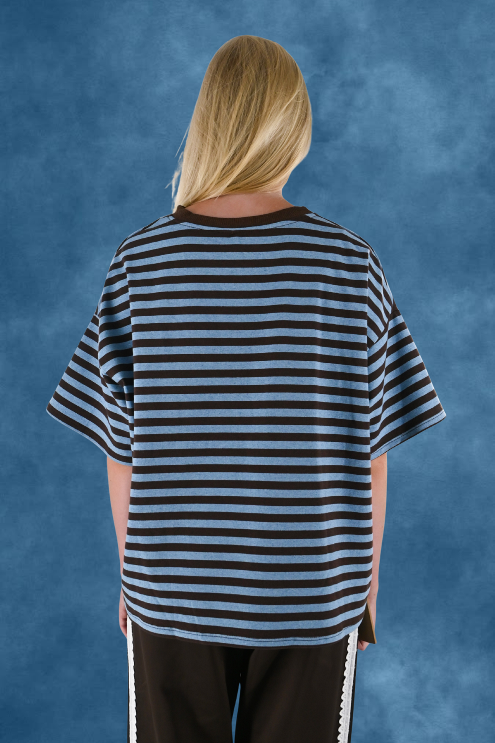 T-shirt rayé Tiger - brun/bleu
