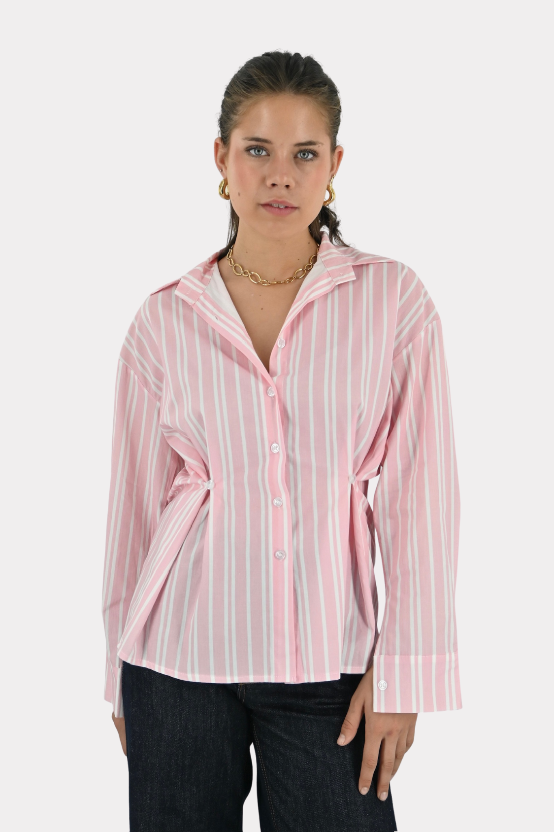 Fay-blouse-striped-roze/wit-fashiontiger-1