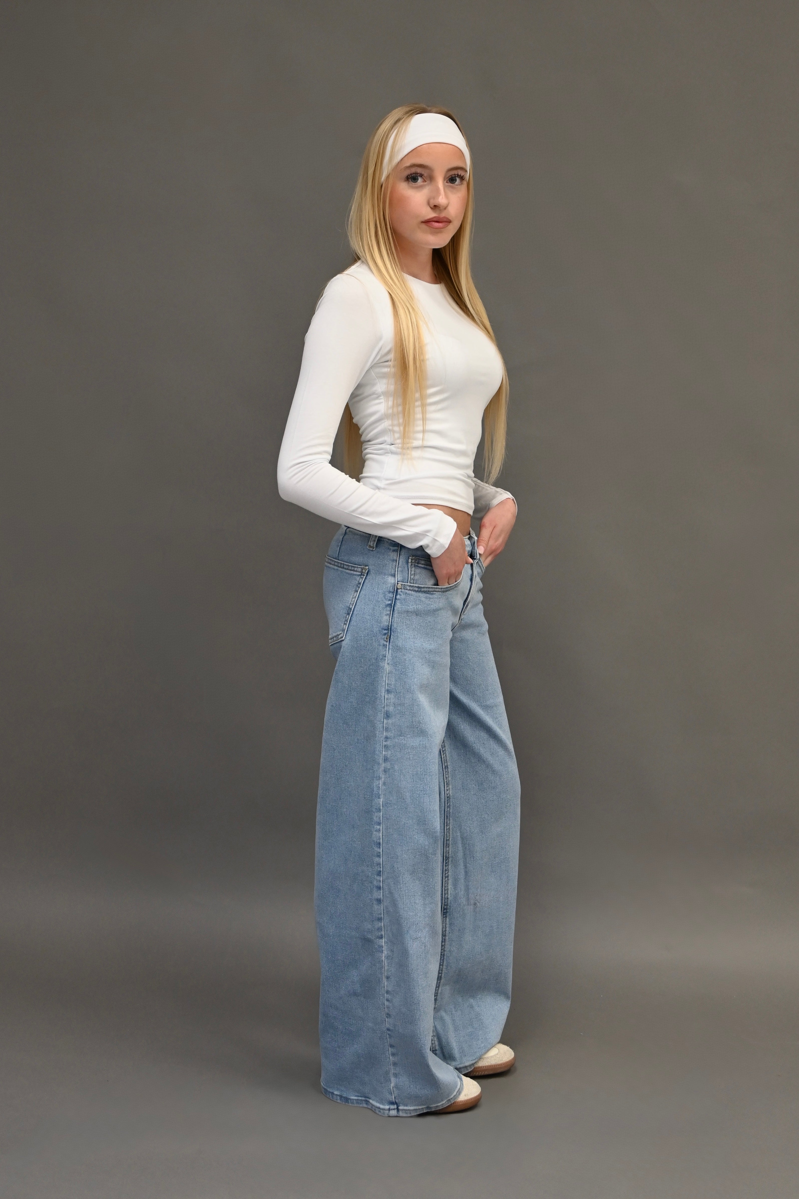 Everyday low waist jeans - blauw
