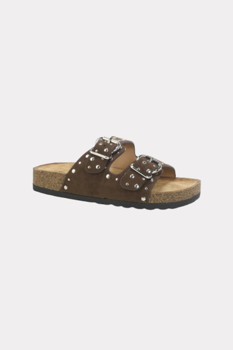 Quinty studded sandals - donker bruin