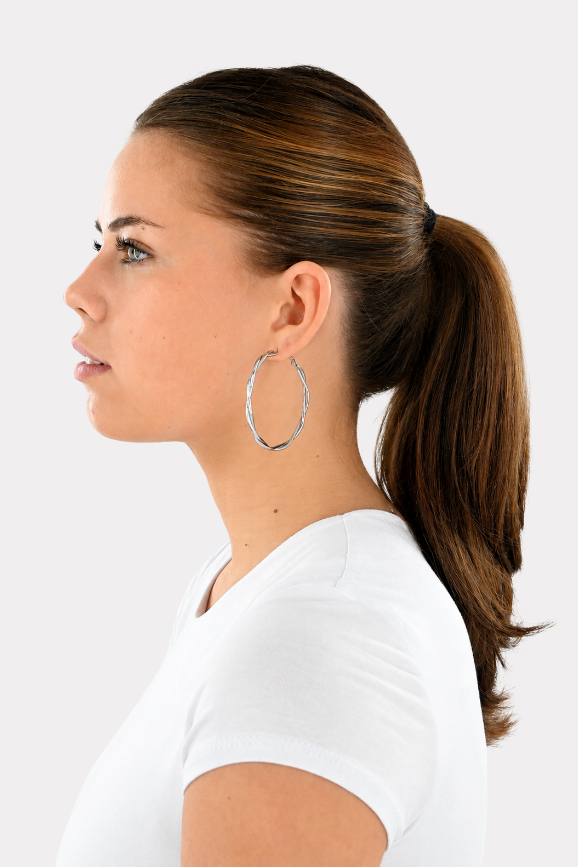 Twisted hoops - zilver