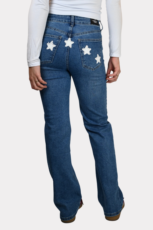 5 stars jeans - blauw/wit - 1