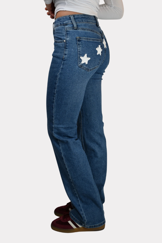 5 stars jeans - blauw/wit - 3