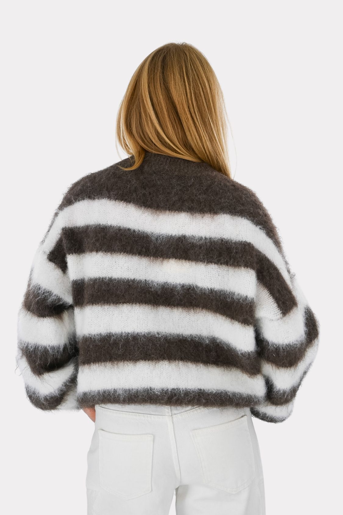 Molly knit - brown/white