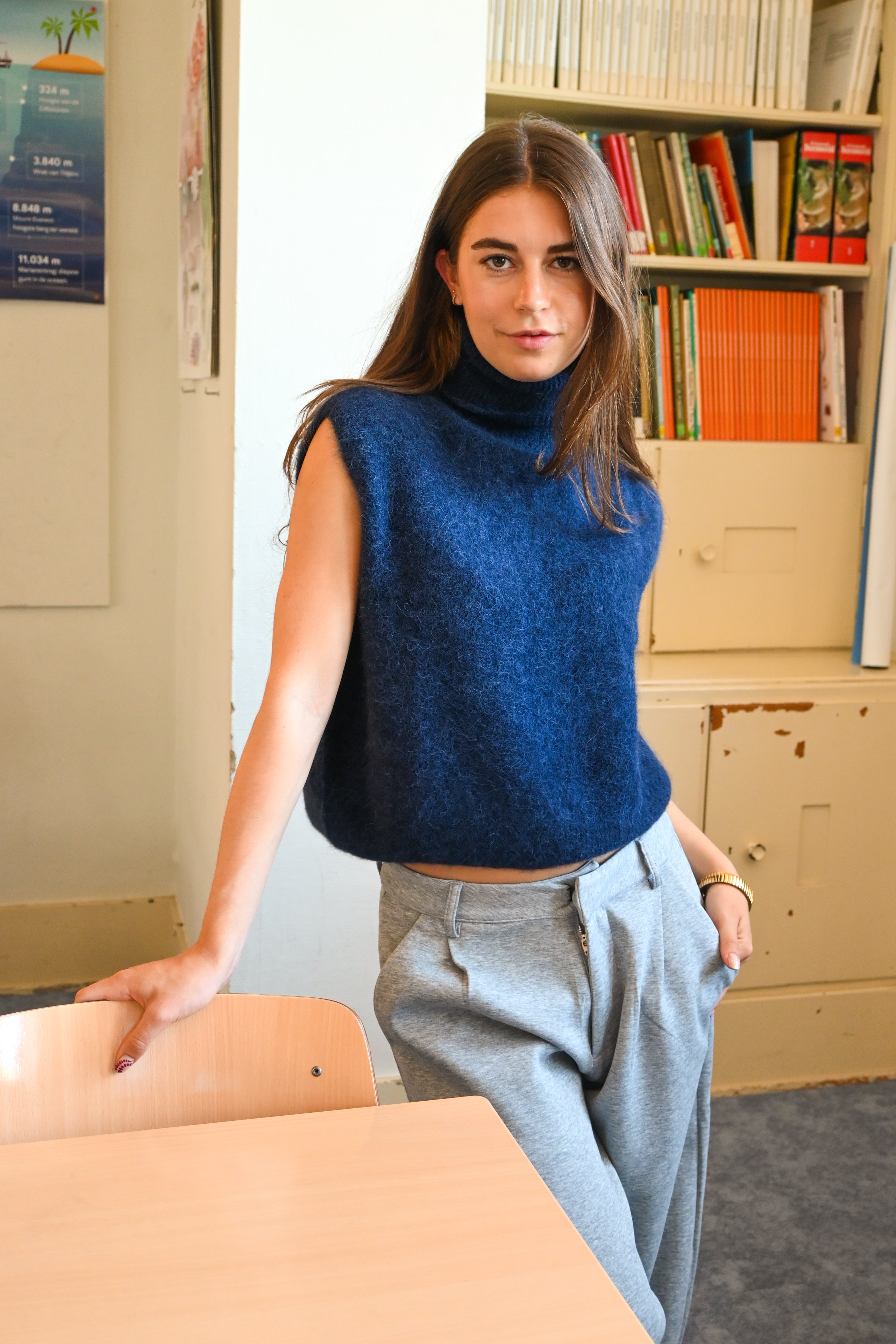 Cozy high knit - navy (pre-order)