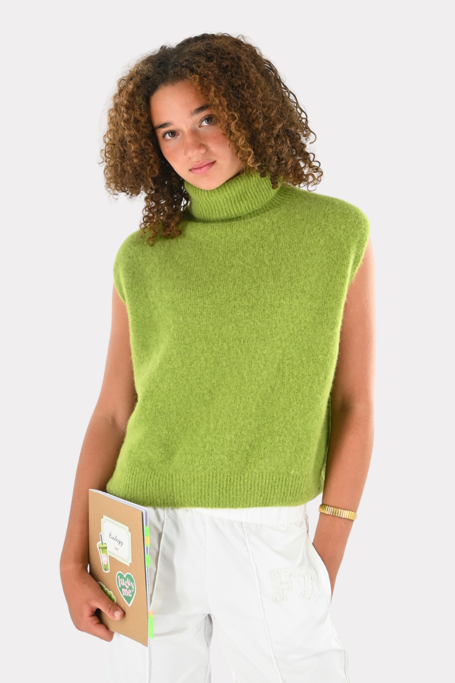 Cozy high knit - salie groen (pre-order)