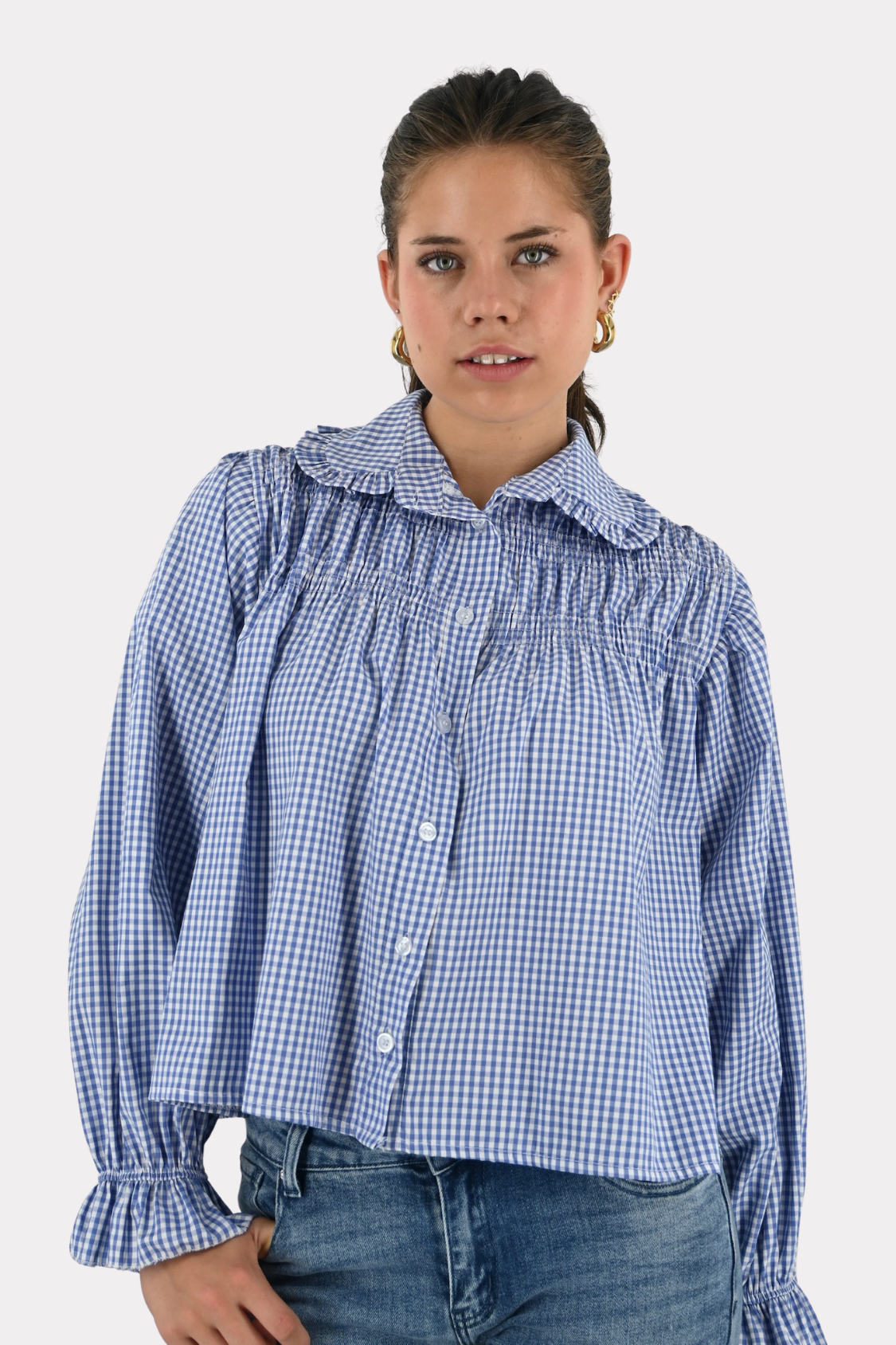 Elin-blouse-check-navy-fashiontiger-2