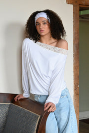 Michelle Spitze-Top - weiß