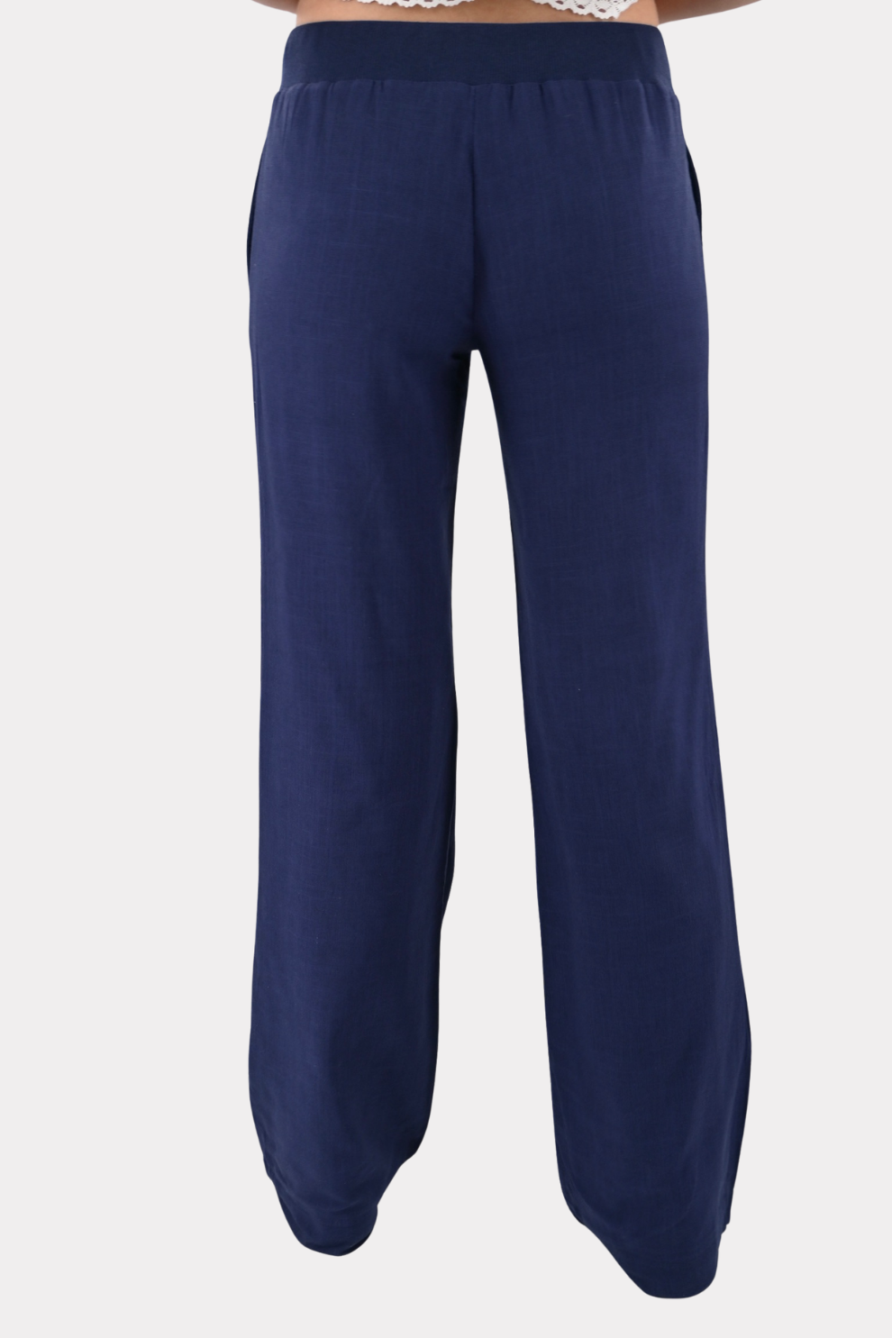 Pantalon en lin côtelé - navy