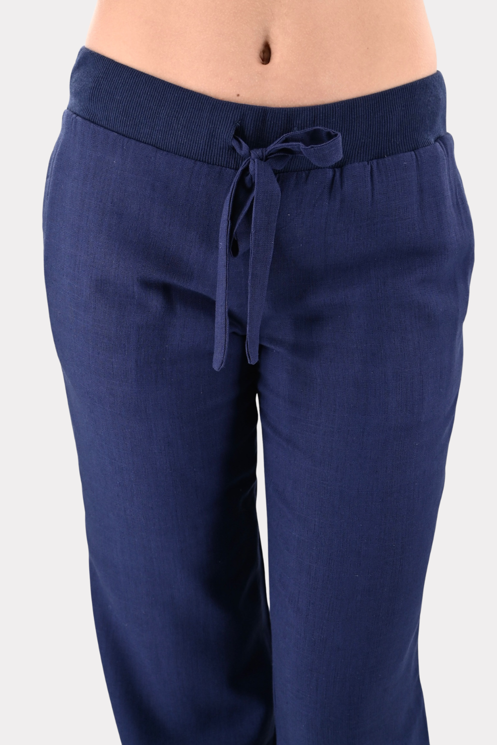 Pantalon en lin côtelé - navy