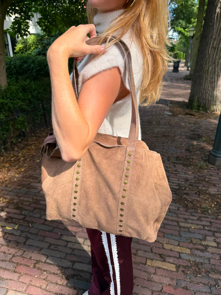 Studs bag - taupe