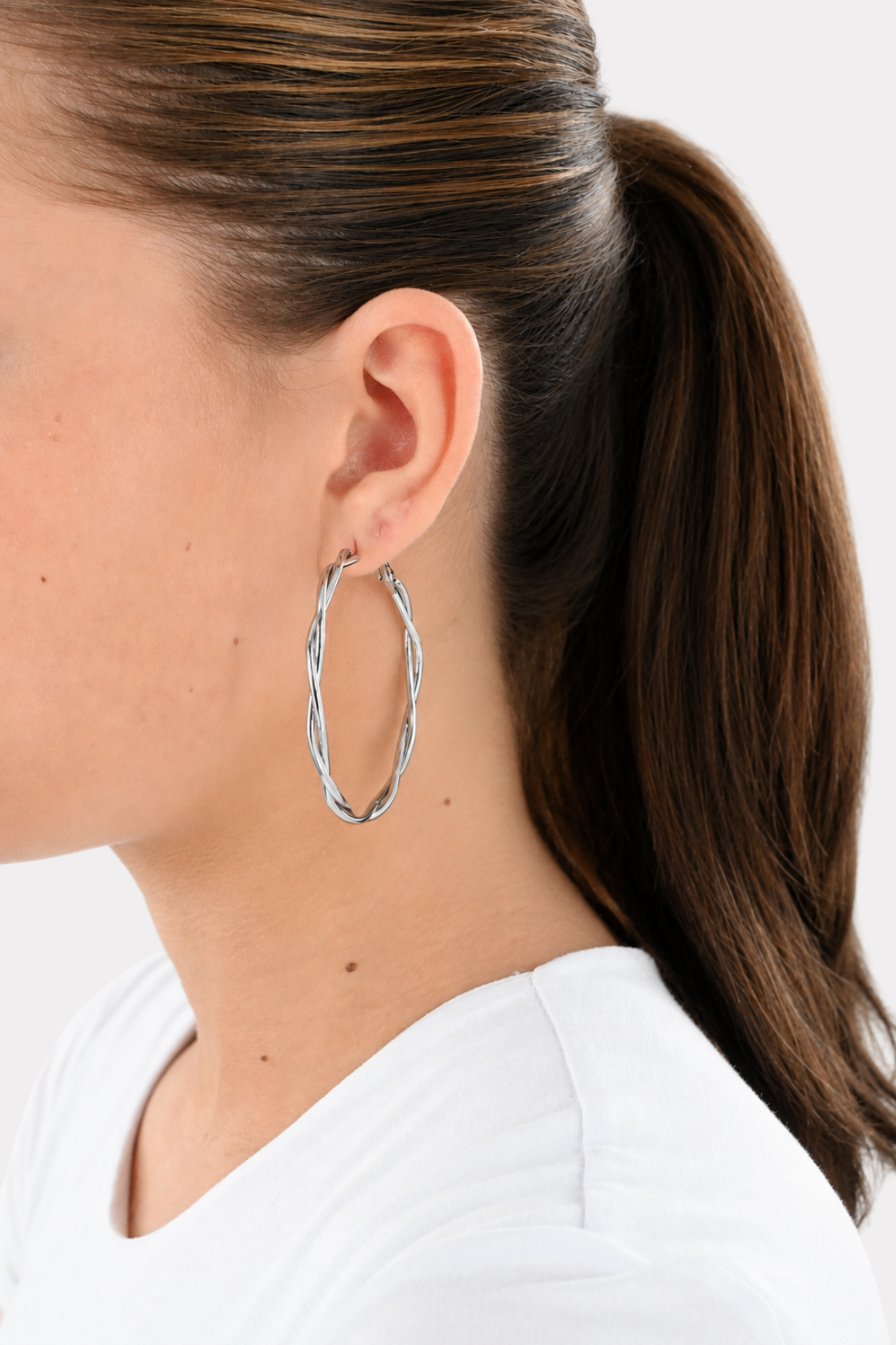 Twisted hoops - zilver