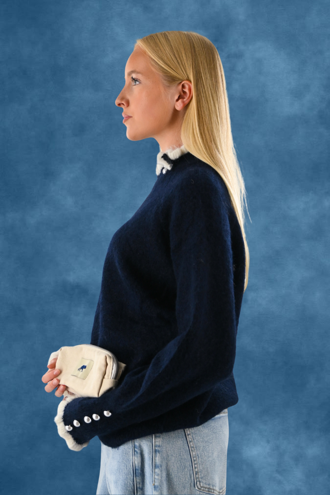Blair pearl knit - navy