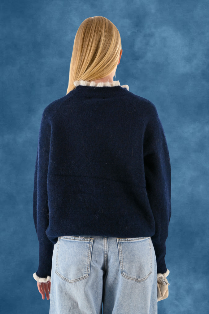 Blair pearl knit - navy