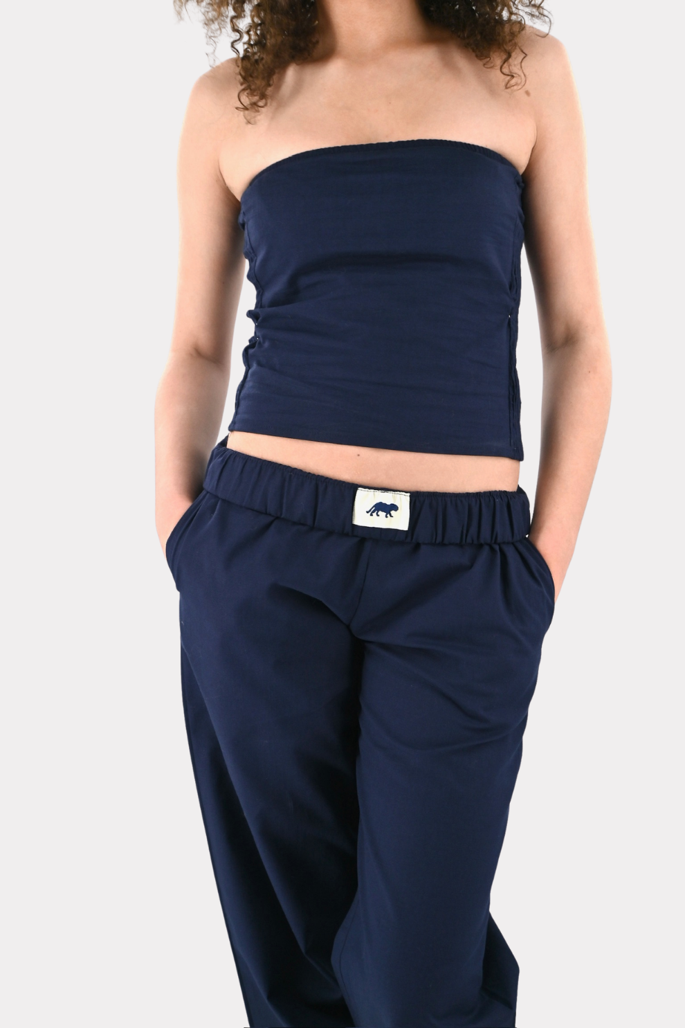 Tiger Bandeau-Top - Marineblau