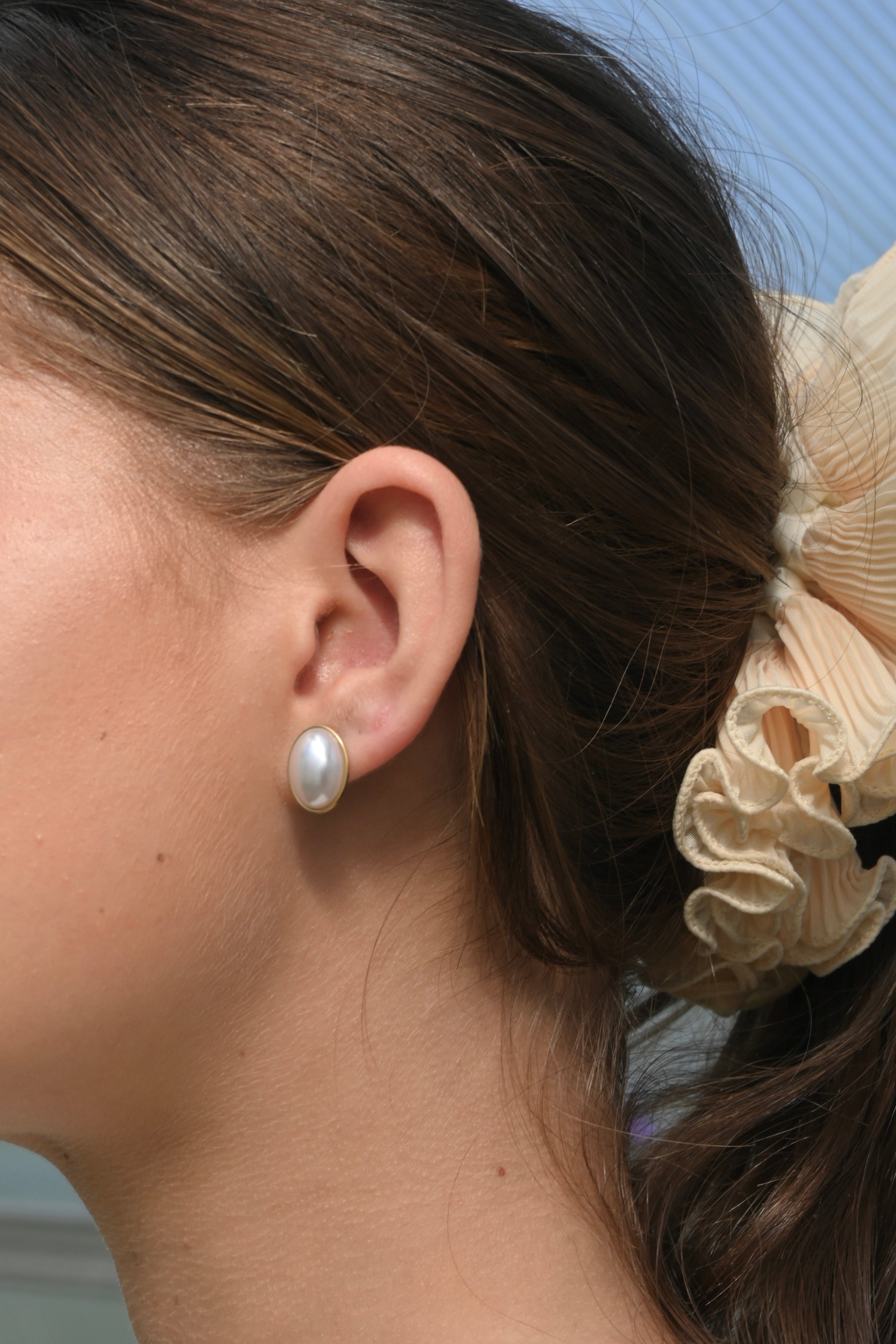 Vintage pearl earrings - goud