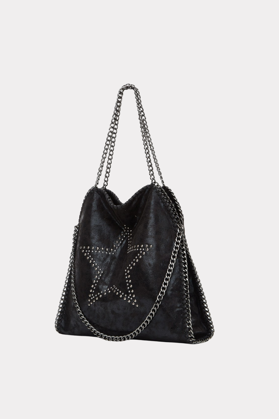 Studded star bag - zwart