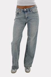Bowie Mid-Waist-Jeans - blau