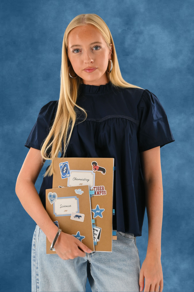 Serena Blouse - Bleu marine