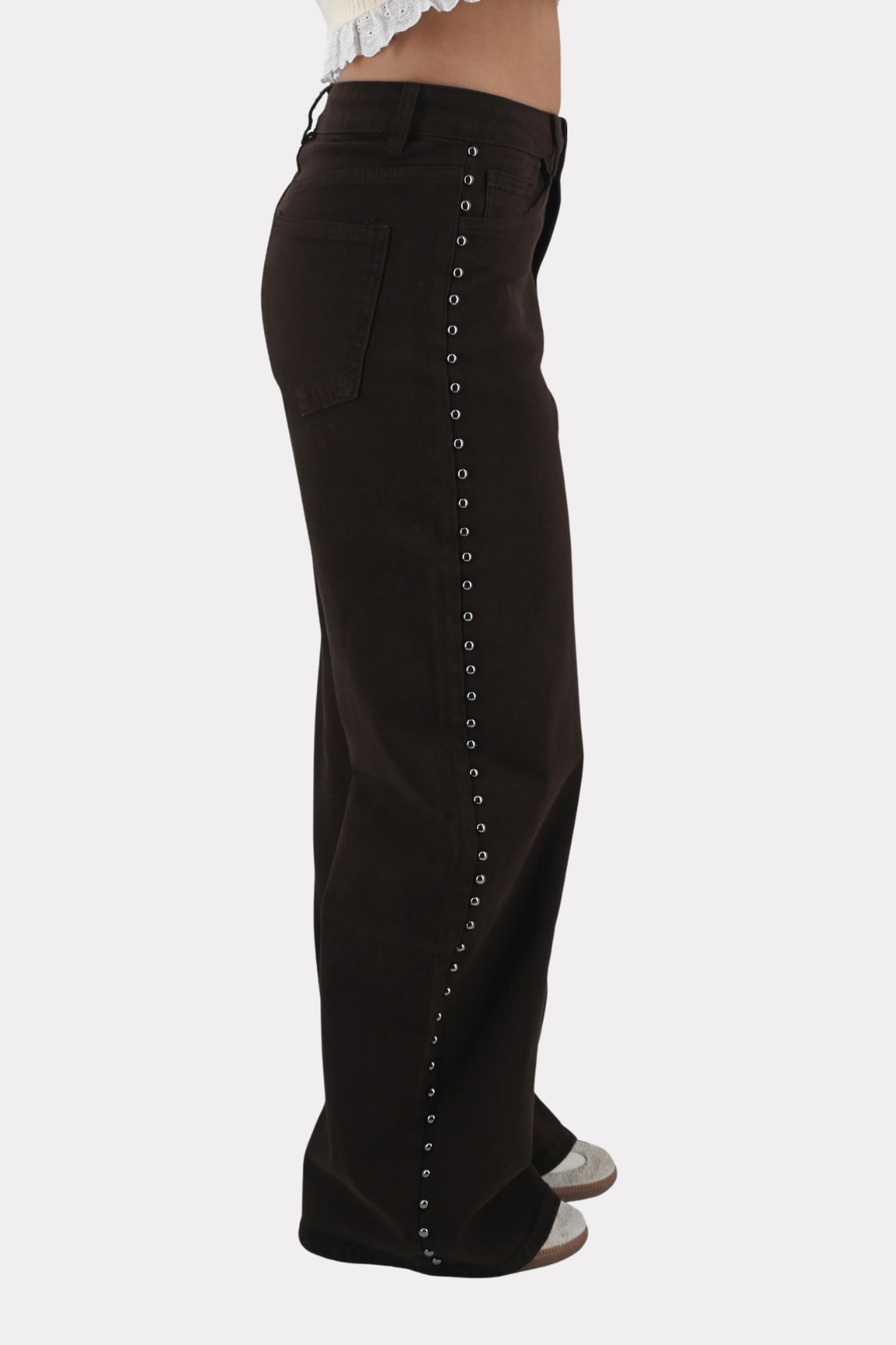 Studded-wide-leg-jeans-brown-fashiontiger-3