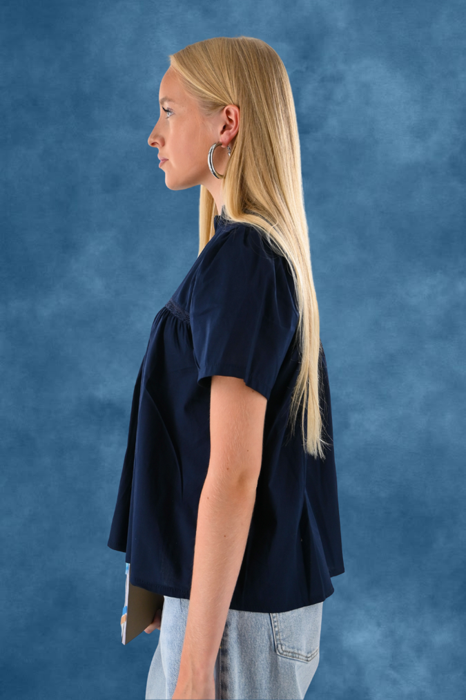 Serena Blouse - Bleu marine