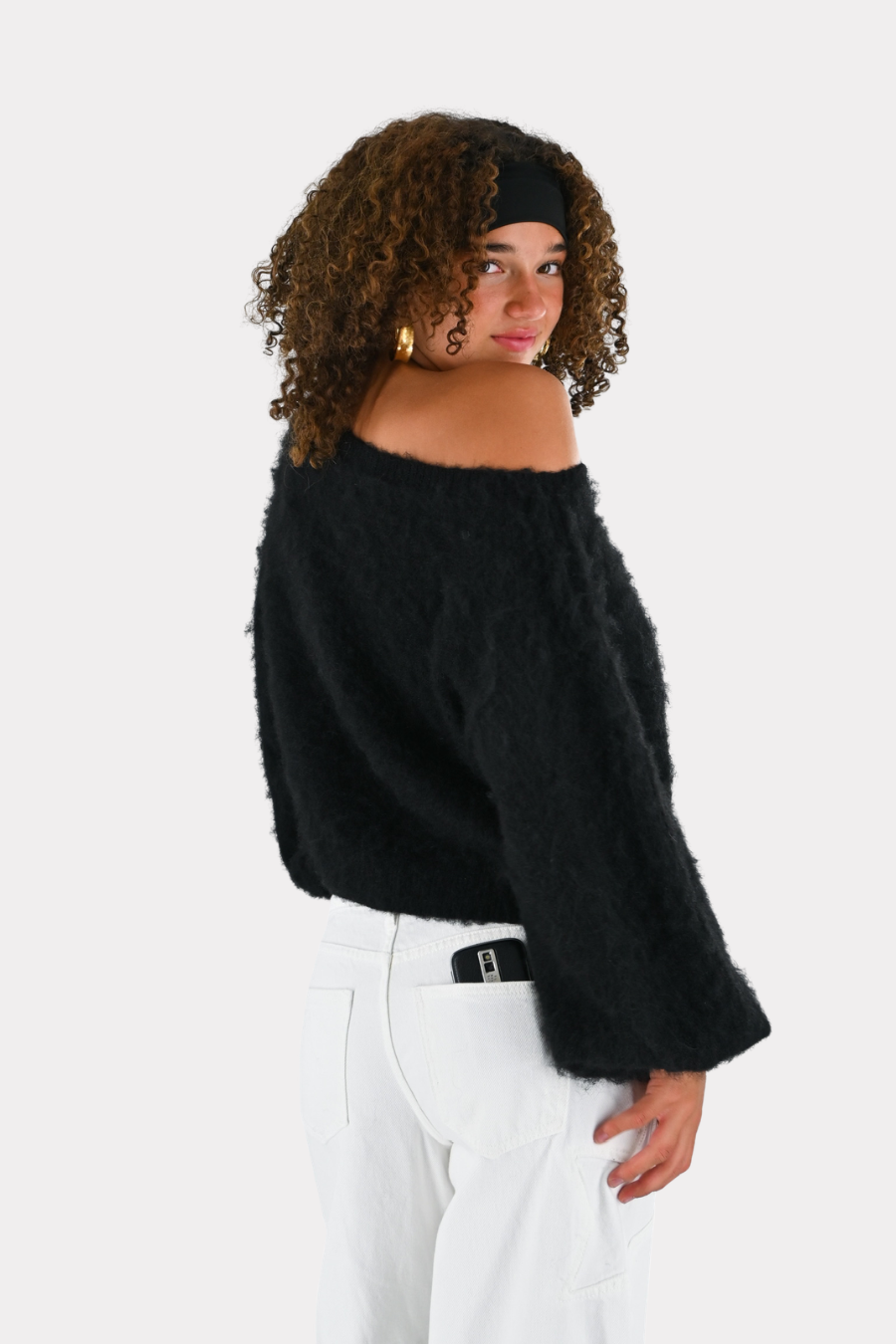 Maira pull épaules dénudées - noir