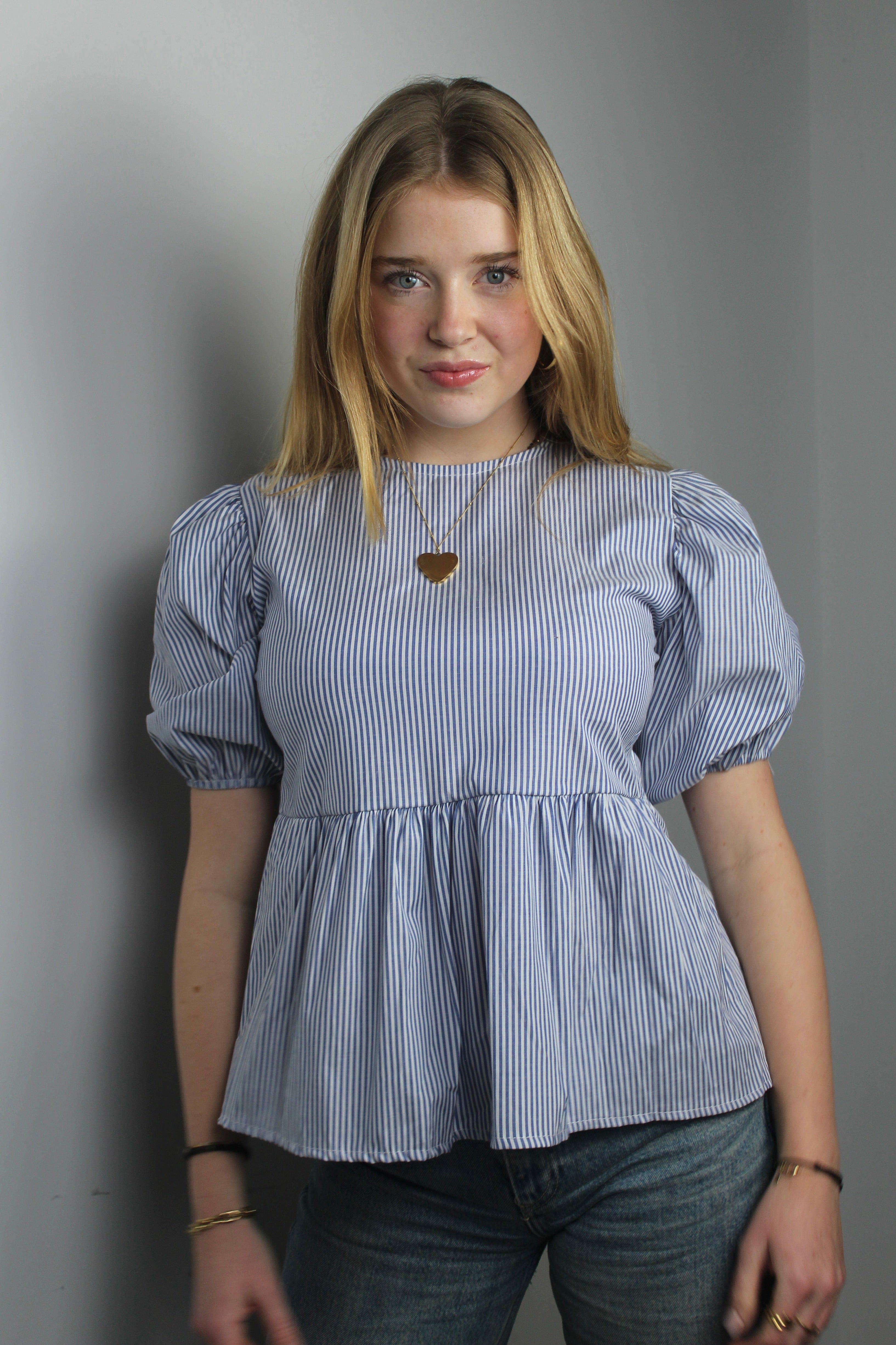 Eve blouse striped - blue/white