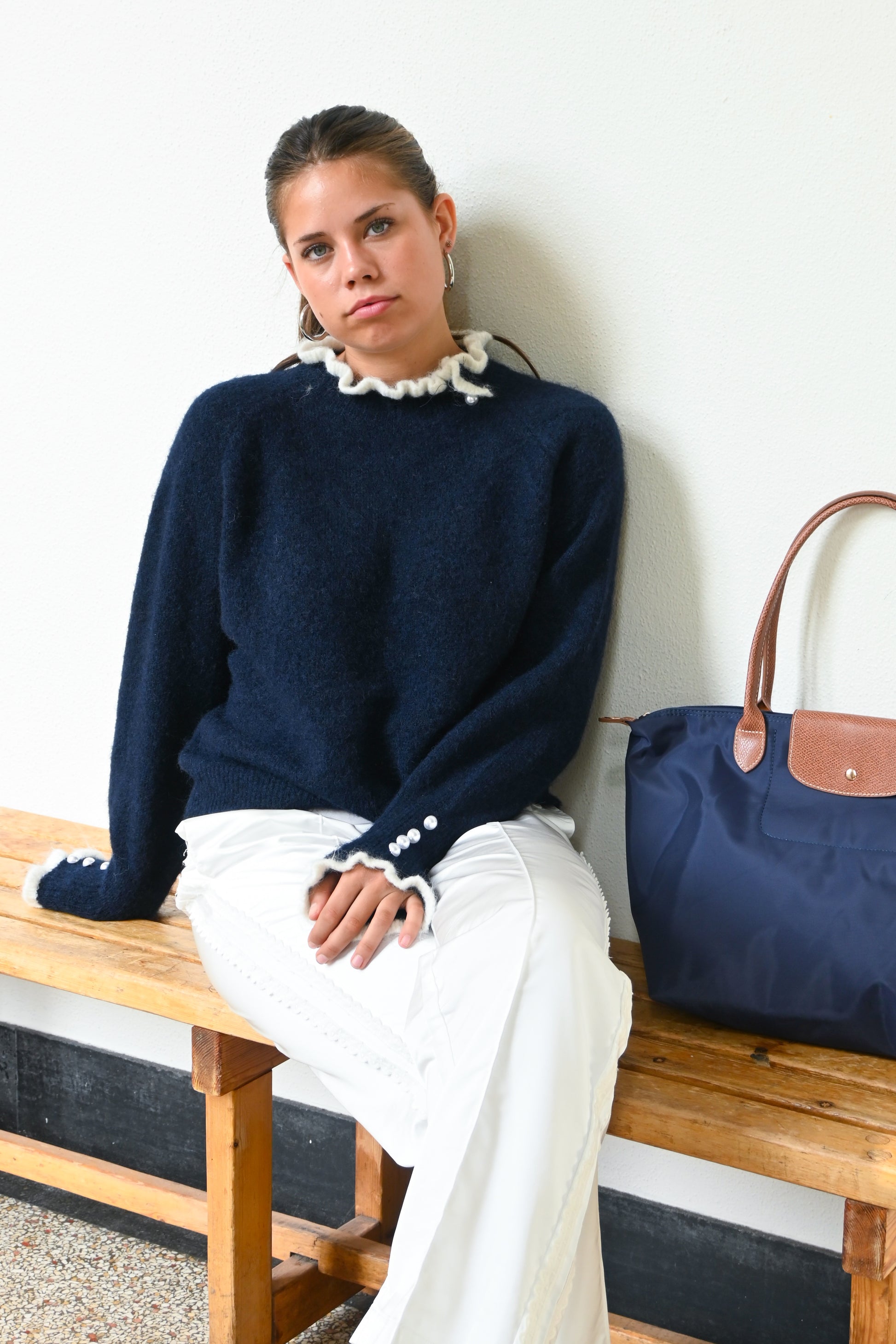 Blair pearl knit - navy