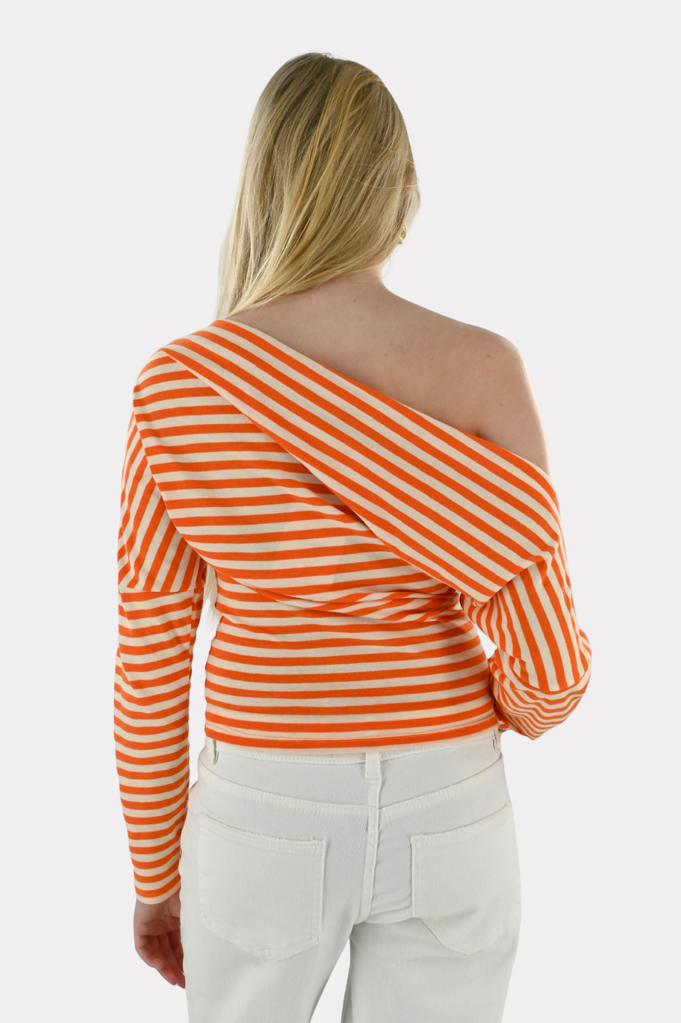 Alexia off shoulder top - oranje - Fashiontiger 4