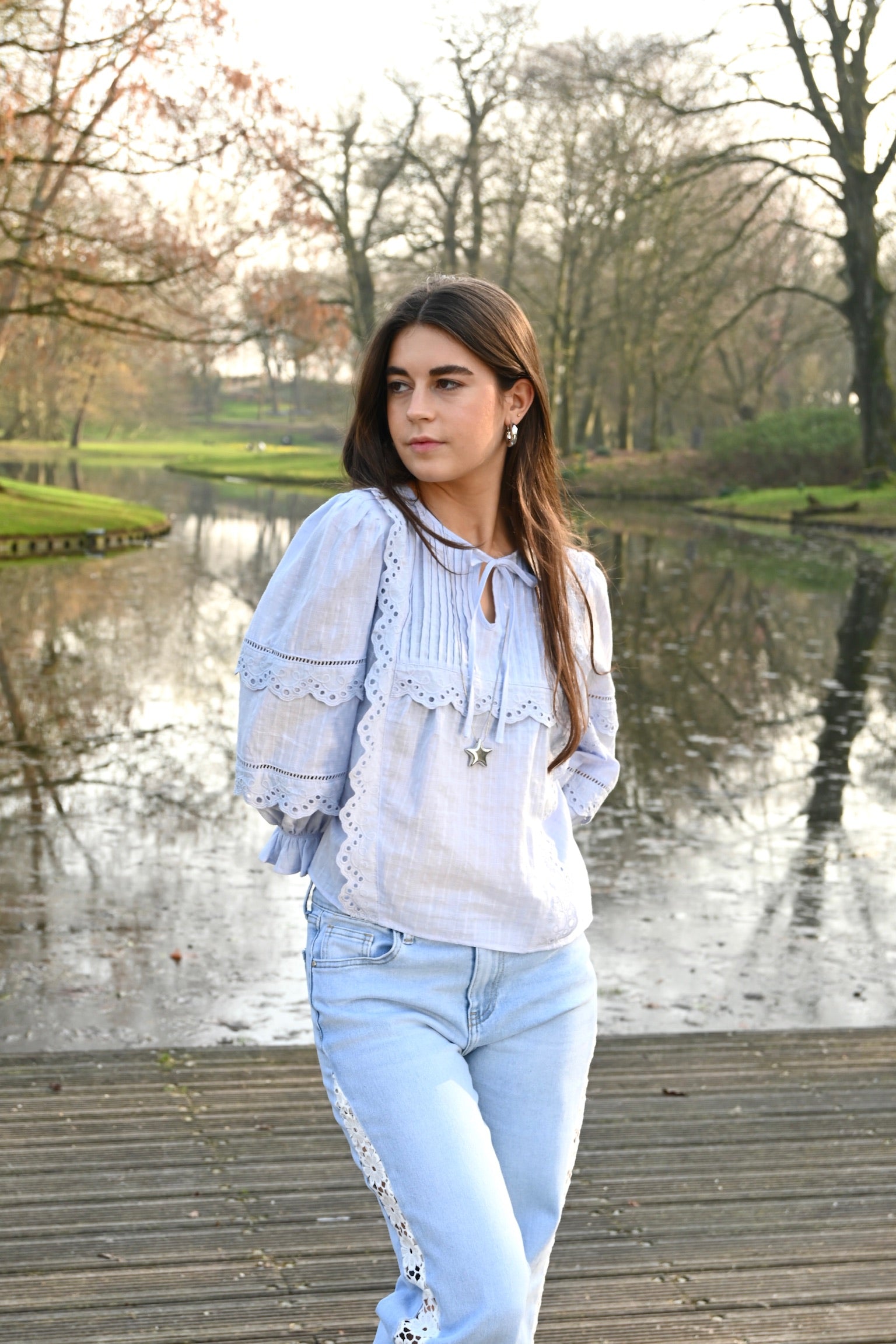 Anne blouse - licht blauw - Fashiontiger 3