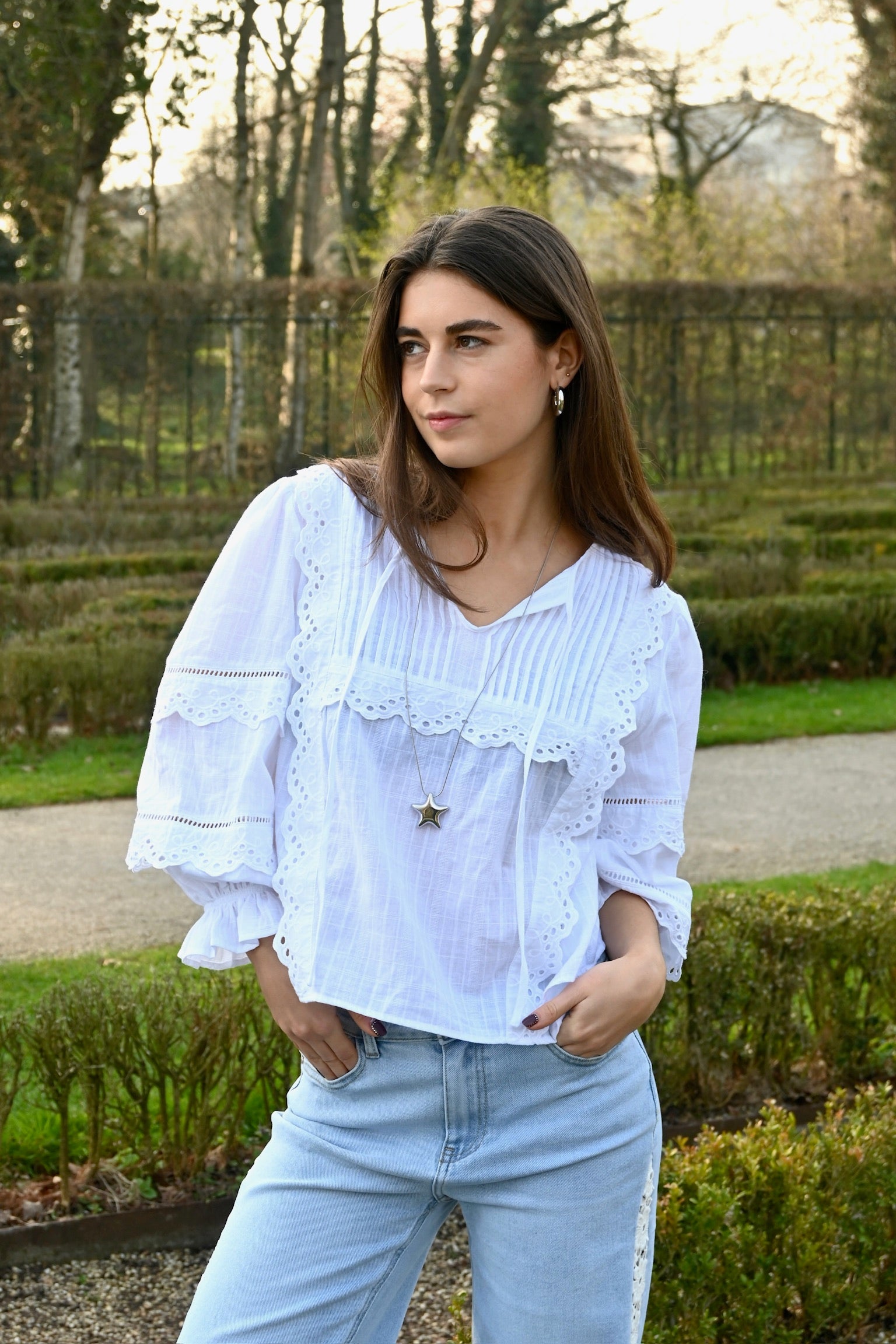 Anne blouse - wit - Fashiontiger - 3