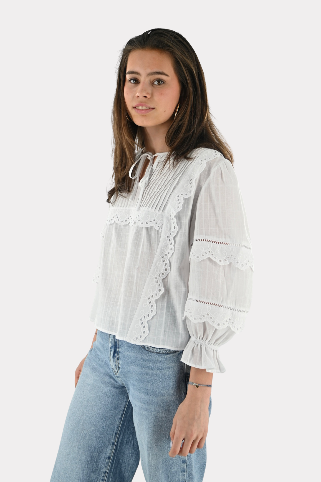 Anne blouse - wit - Fashiontiger - 6