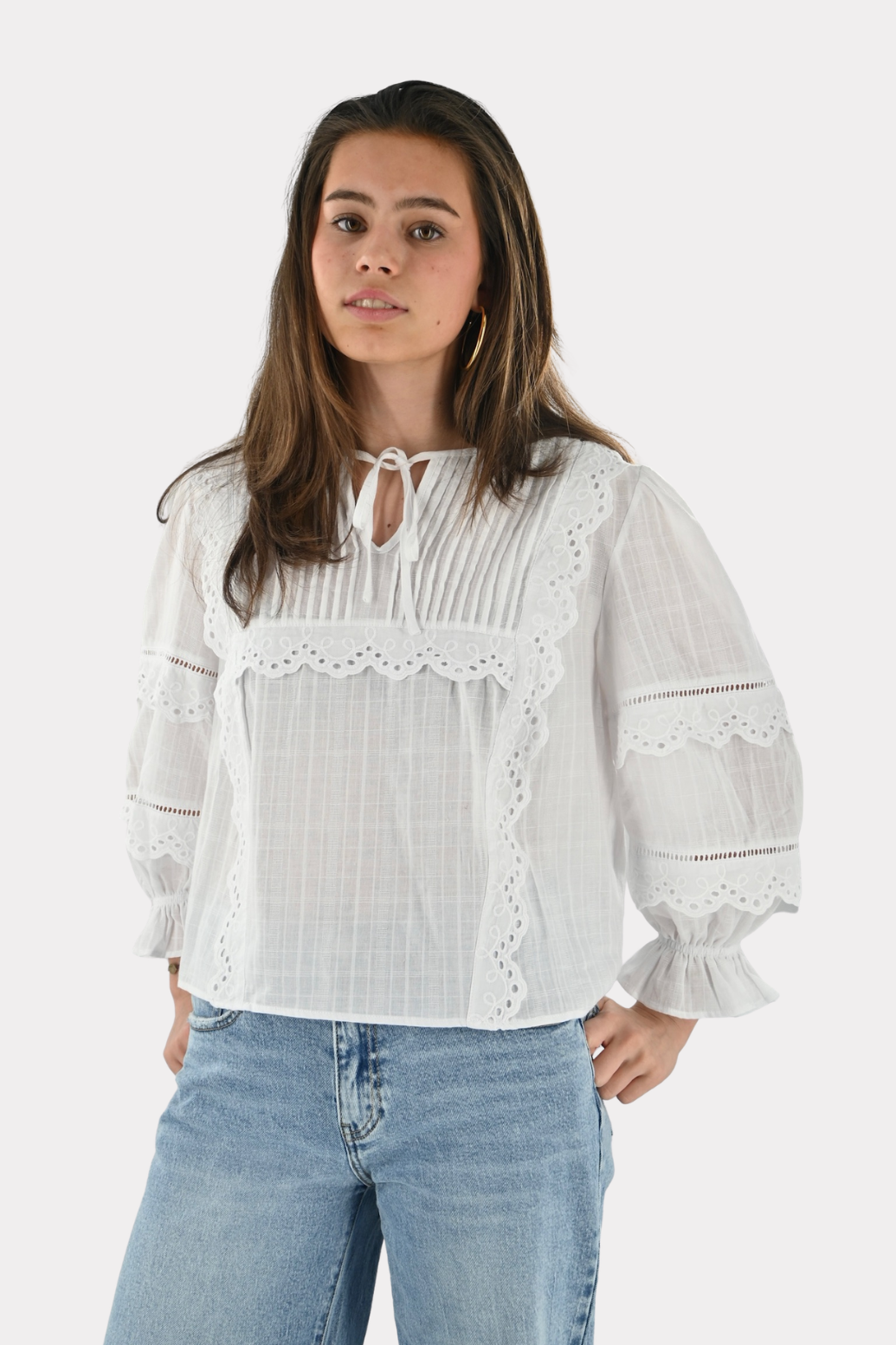 Anne blouse - wit - Fashiontiger - 7
