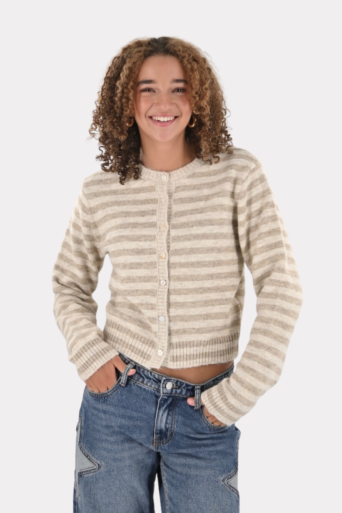 Ayla cardigan - creme/beige - fashiontiger 4