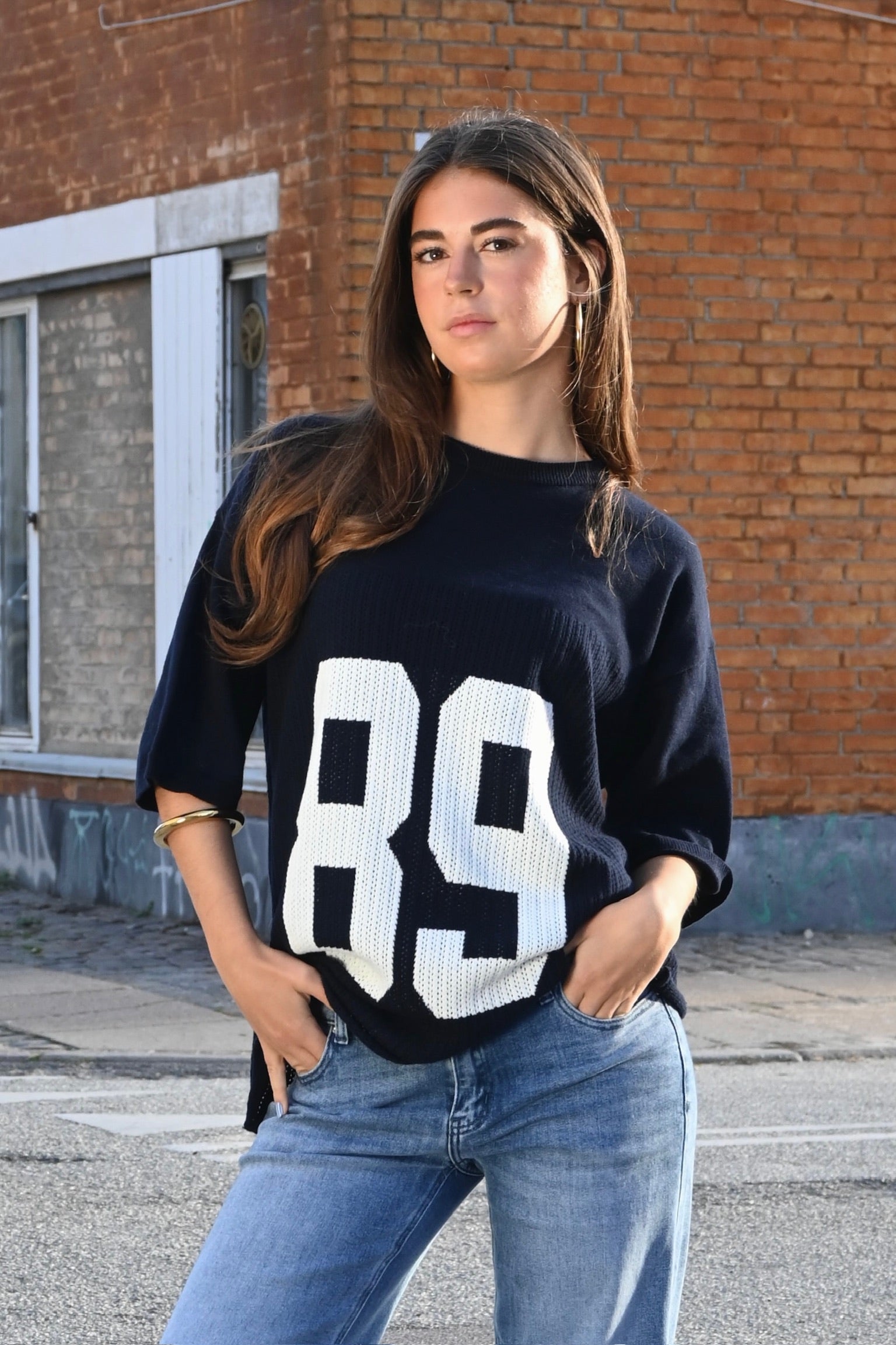 Knitted jersey tee navy fashiontiger 6