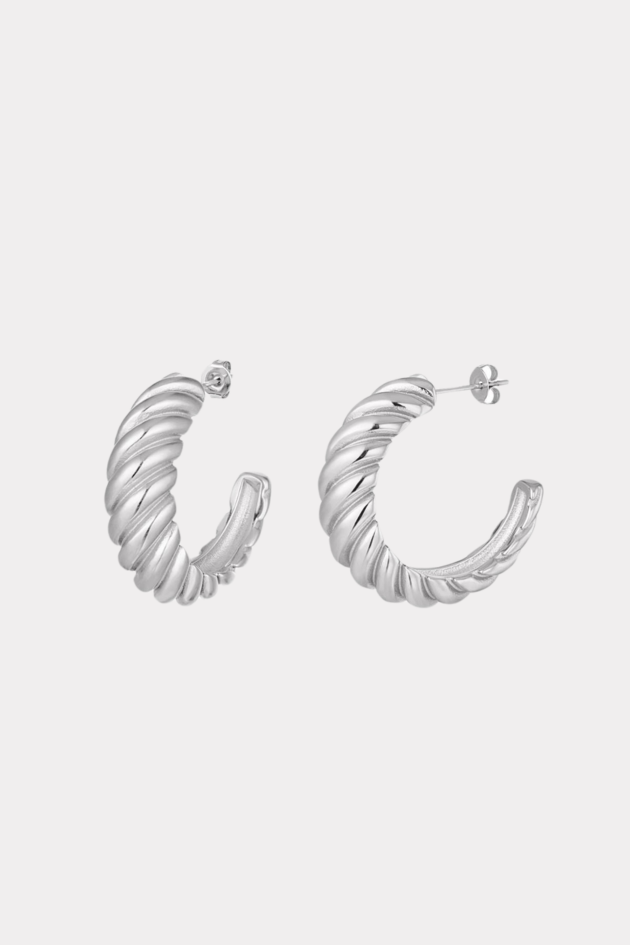 Baguette earrings silver fashiontiger