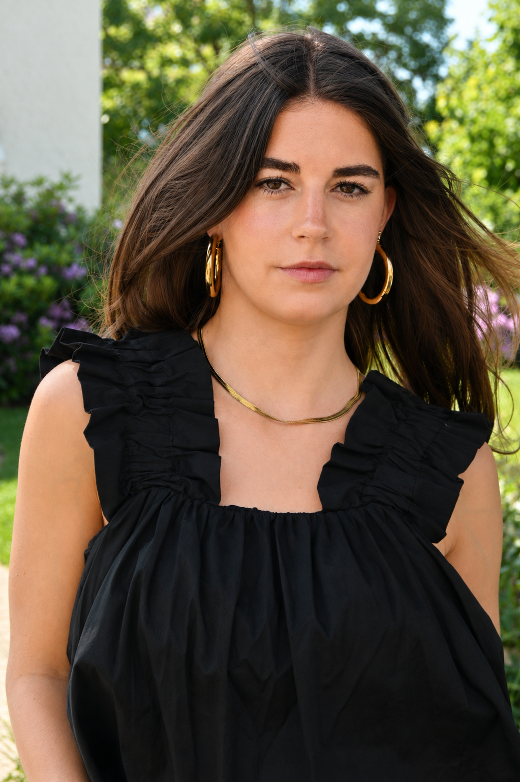 Basic flat necklace - goud
