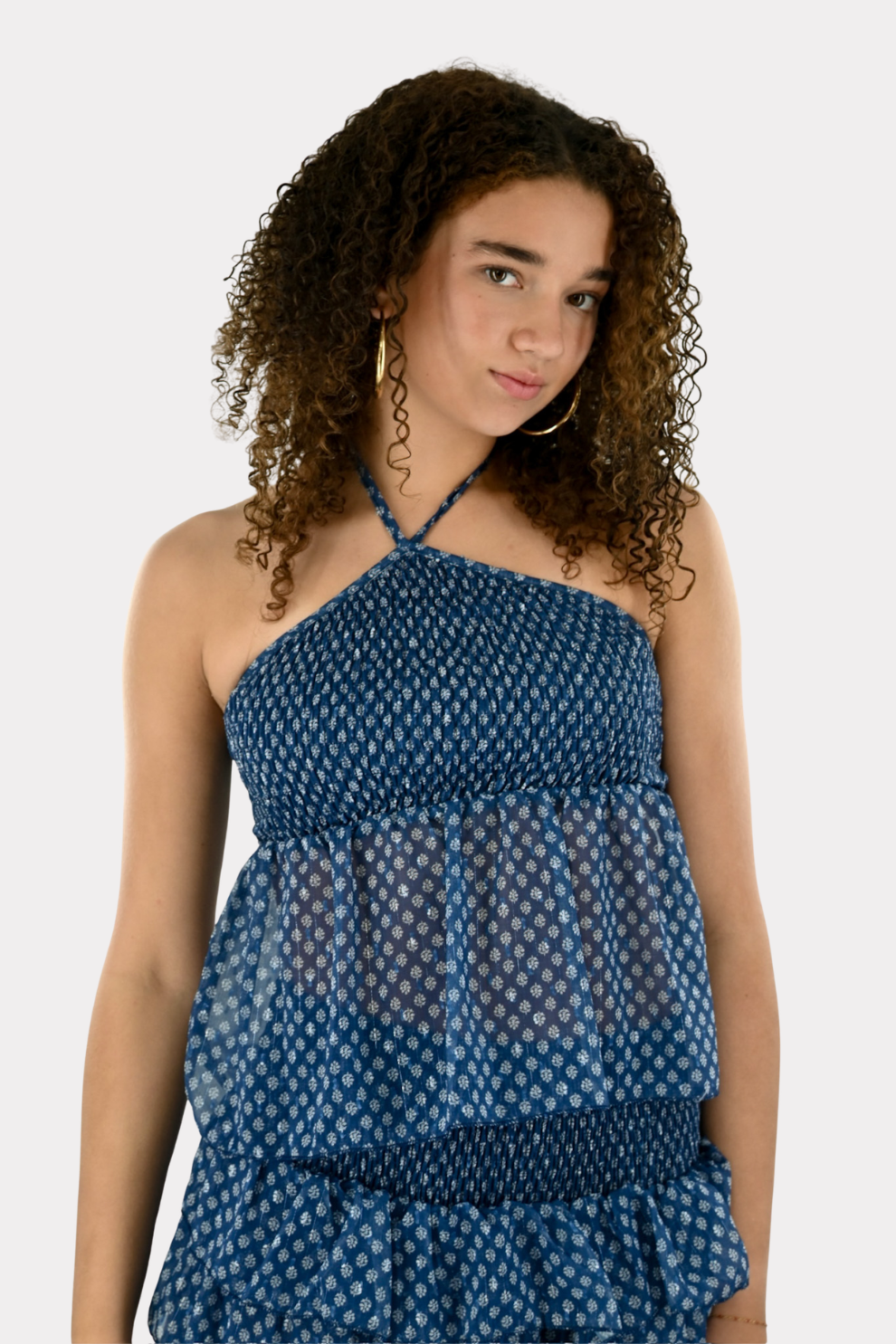 Blossy top - navy - Fashiontiger 5
