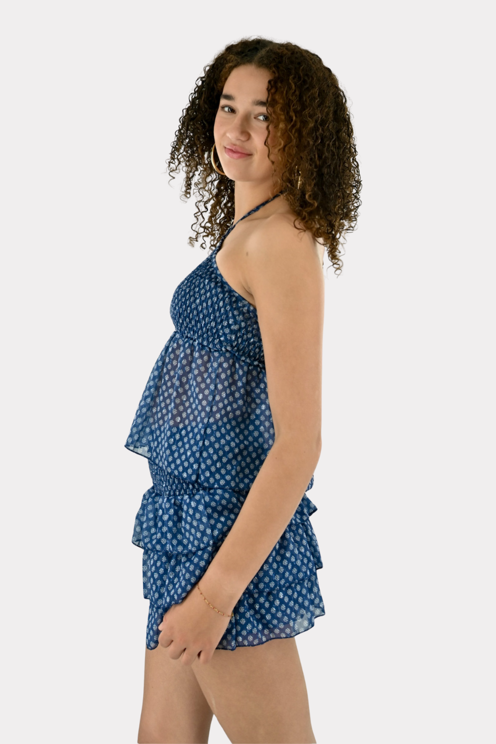 Blossy top - navy - Fashiontiger 6