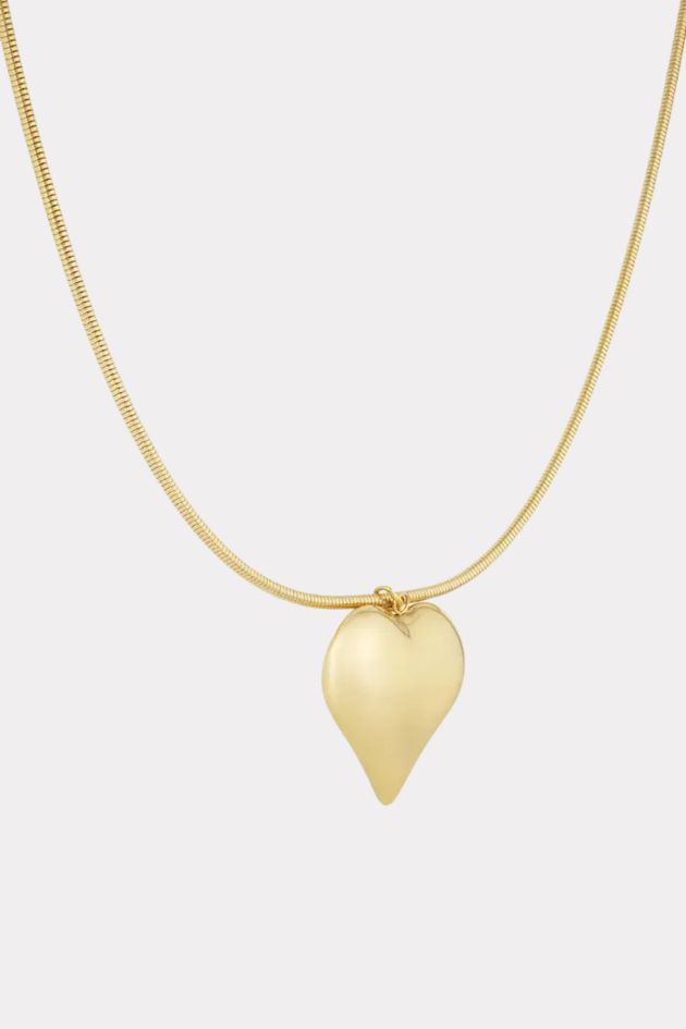 Bold heart necklace gold fashiontiger