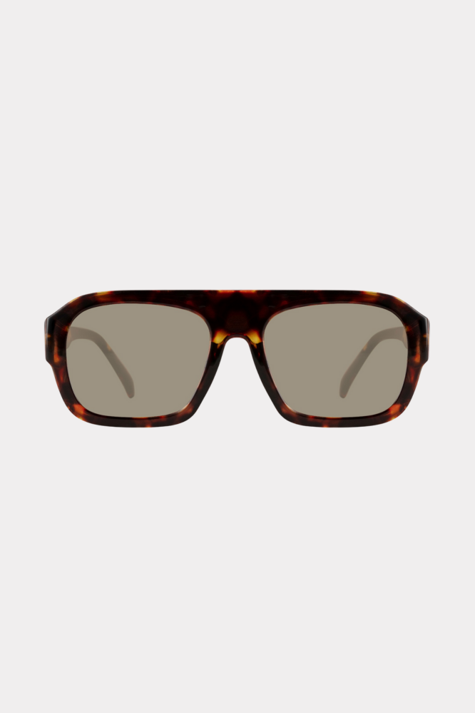 Lunettes de soleil bold - brun - Fashiontiger 5