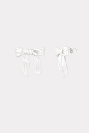 Bow down earrings silver fashiontiger