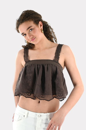 Breeze top - dark brown - Fashiontiger 6